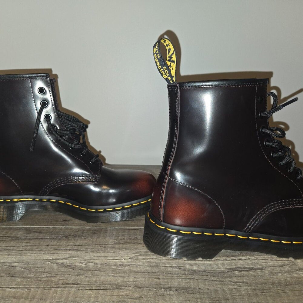👢 Dr. Martens Vegan 1460 Cherry Red Boots Size 10👢 - Picture 5 of 9